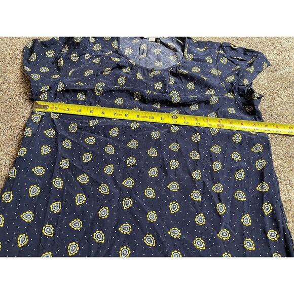 Boden Women’s Floral Boxy Cut Short Sleeve Shirt Paisley Floral Blue Size US 8 - Picture 6 of 6